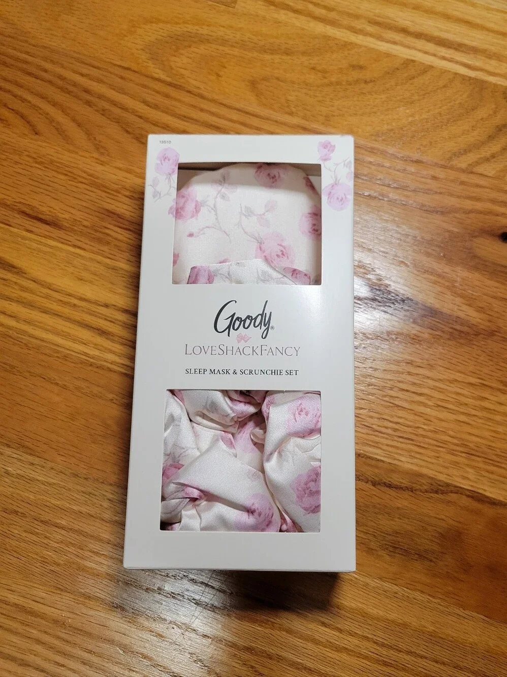 NWT Limited LoveShackFancy x Goody Sleep Mask & Scrunchie Set Ribbon Rosa Flora